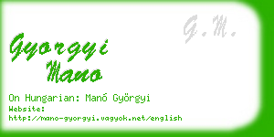 gyorgyi mano business card