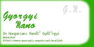 gyorgyi mano business card